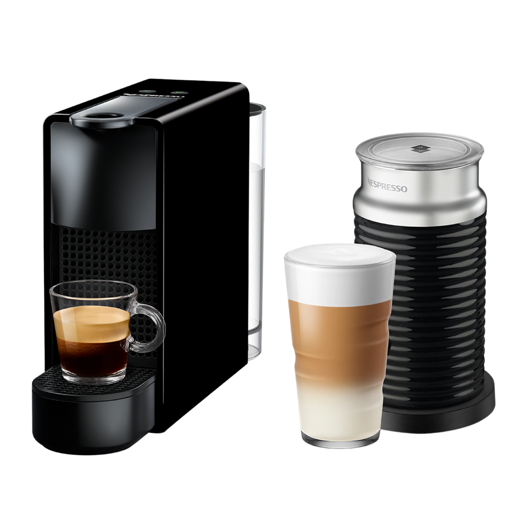 Nespresso Essenza Mini Coffee Machine &  Aeroccino, Black