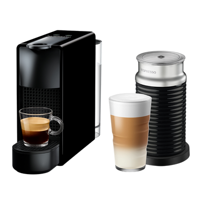 Nespresso Essenza Mini Coffee Machine &  Aeroccino, Black