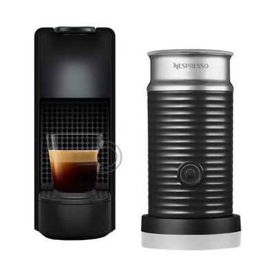 Nespresso Essenza Mini Coffee Machine &  Aeroccino, Black