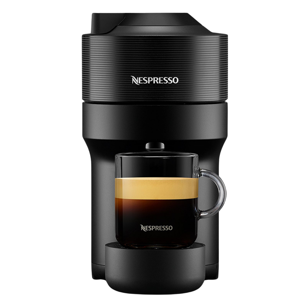 Nespresso Vertuo Pop Coffee Machine & Aeroccino, Liquorice Black