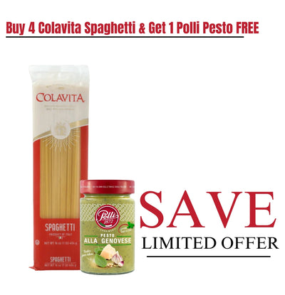 BUY Colavita 4x Spaghetti 500G & GET FREE Polli Green Pesto