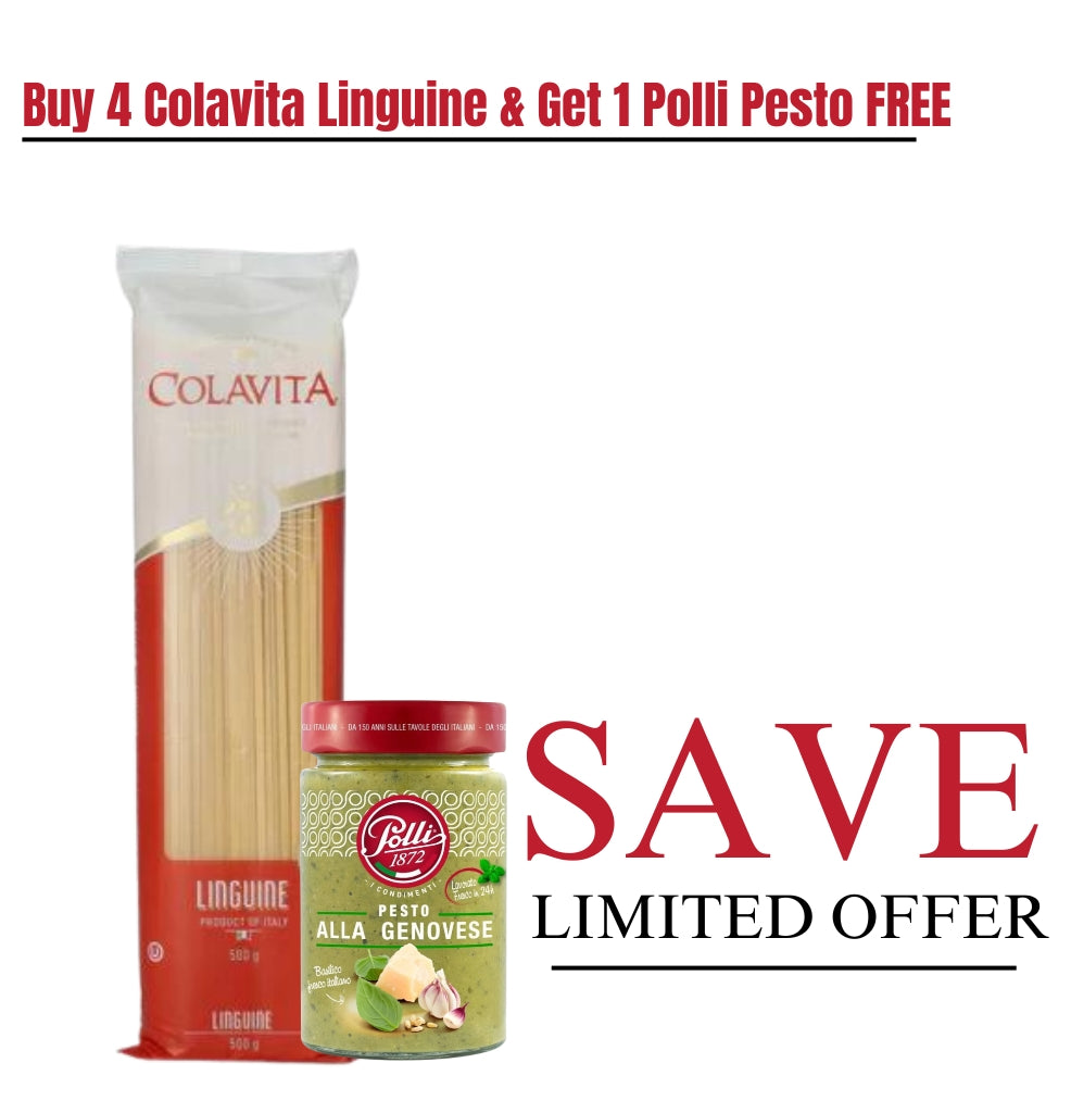 BUY Colavita 4x Linguine 500G & GET FREE Polli Green Pesto